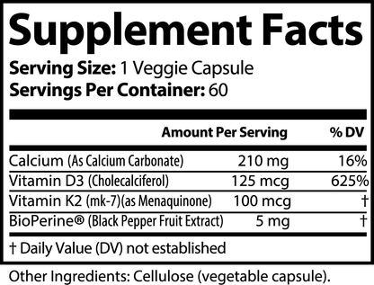 Vitamin D3 and K2